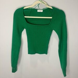 Kelly Green Vestique Sweater
